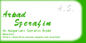 arpad szerafin business card