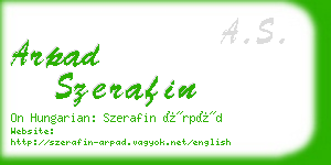 arpad szerafin business card